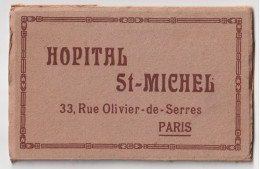 CARNET 75 PARIS Hopital St Michel 33 Rue Olivier De Serres 10 Cartes Complet - Gezondheid, Ziekenhuizen