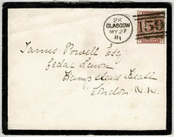 Grossbritannien / United Kingdom 1881, Brief Glasgow - London - Cartas