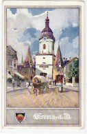 39006931 - AK Von Krems An Der Donau. Strassenpartie Am Steinertor. Verlag Wien, VIII. Floriangasse. Ungelaufen. Leicht - Autres & Non Classés