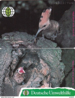 GERMANY(chip) - Puzzle Of 2 Cards, German Environmental Aid/Birds-Hoopoe(O 436-437), Tirage 12800, 04/94, Mint - O-Series : Series Clientes Excluidos Servicio De Colección