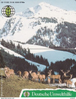 GERMANY(chip) - Puzzle Of 2 Cards, German Environmental Aid/Red Deers(O 062-063), Tirage 8300, 01/94, Mint - O-Series : Customers Sets