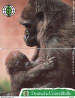 GERMANY(chip) - Puzzle Of 2 Cards, German Environmental Aid/Mountain Gorilla(O 157-158), Tirage 8600, 02/94, Mint - O-Series : Series Clientes Excluidos Servicio De Colección