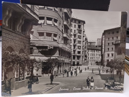 Cartolina Savona ,corso Italia E Piazza Marconi 1955 - Savona