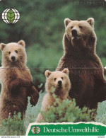 GERMANY(chip) - Puzzle Of 2 Cards, German Environmental Aid/Brown Bears(O 108-109), Tirage 20100, 09/93, Mint - O-Series : Séries Client