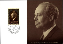Maximum CPA Franz Josef II, Regierender Prince  Von Und Zu Liechtenstein, Portrait, 1981 - Familles Royales