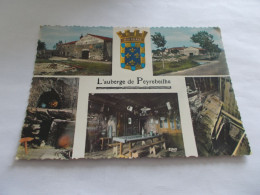 AUTHENTIQUE AUBERGE DE PEYREBELLE ( 07 Ardeche ) MULTIVUES ET BLASON VIVARAIS VUE COLORISER 1966 - Altri & Non Classificati