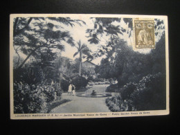 LOURENÇO MARQUES Cancel 1/4 C On Postcard Bilhete Postal Vasco De Gama Garden Moçambique MOZAMBIQUE Portugal Colonies - Mozambique
