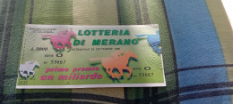 BIGLIETTO LOTTERIA DI MERANO  1986 - Loterijbiljetten