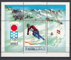 Olympia 1972:  Ras Al Khaima   Bl **, Perf. - Winter 1972: Sapporo