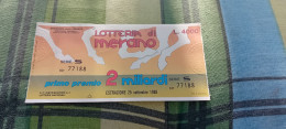 BIGLIETTO LOTTERIA DI MERANO  1988 - Lottery Tickets