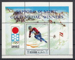 Olympia 1972:  Ras Al Khaima   Bl **, Perf. - M.Aufdr. - Winter 1972: Sapporo