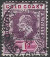 Gold Coast. 1904-06 KEVII. 1d Used. Mult Crown CA W/M SG 50. M5148 - Gold Coast (...-1957)