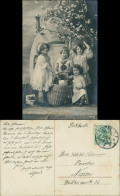 Ansichtskarte  Fotomontage: Kinder Vor Oster-Ei-Haus 1910 - Pâques