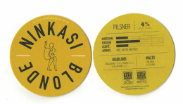 SOUS BOCKS  BIÈRE BRASSERIE NINKASI BLONDE RECTO VERSO - Beer Mats