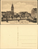 Ansichtskarte Finsterwalde Grabin Straße Kat. Kirche Und Pfarre 1912 Rahmen - Finsterwalde