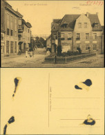 Ansichtskarte Elsterwerda Wikow Straße, Brücke - Geschäfte 1918 - Elsterwerda
