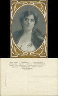 Ansichtskarte  Echtfoto Einer Frau (Porträt) Mit Pelzmantel 1909 Goldrand - Bekende Personen