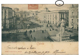 CATANIA - PIAZZA STESICORO - EDIZIONE ROMMLER & JONAS - SPEDITA 1903 (20976) - Catania