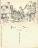 Postcard Campden Alms Houses 1930 - Altri & Non Classificati