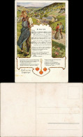 Ansichtskarte  Erzgebirgische Liedkarte: Walzer De Biese Lieb 1918 - Muziek
