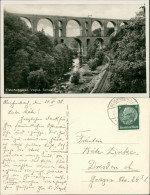 Ansichtskarte Jocketa-Pöhl Elstertalbrücke 1938  - Poehl