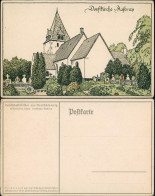 Postcard Aastrup Åstrup Sogn Künstlerkarte: Kirche 1920 - Denmark