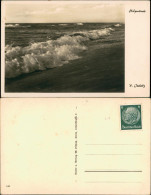 Postcard Stolpmünde Ustka Brandung Am Strand 1935 - Pommern