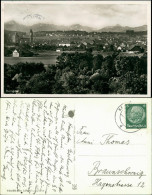 Kempten (Allgäu) Panorama-Ansicht Mit Fernblick Zu Alpen Berge 1934 - Kempten
