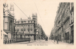 76 Rouen La Rue Jeanne D' Arc CPA Tram Tramway - Rouen