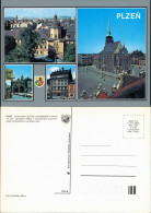 Postcard Pilsen Plzeň 4 Bildkarte, Kirche 1980 - Czech Republic
