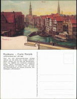 Ansichtskarte Hamburg Wandrahmsfleet Und Brücke 1880/1973 REPRO - Autres & Non Classés