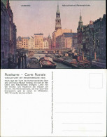 Ansichtskarte Hamburg Nikolaifleet Mit Reimsbrücke 1912/1973 REPRO - Altri & Non Classificati