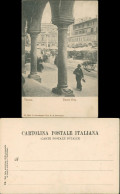 Verona Italia Stadtteilansicht Marktstände An Säulen Gebäude 1900 - Autres & Non Classés