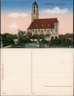 Darmstadt Strassen Partie A.d. Pauluskirche, Kirche, Church Postcard 1910 - Darmstadt