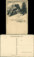 Ansichtskarte Salzburg Festung Hohensalzburg - Künstlerkarte 1927 - Autres & Non Classés