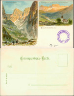 Cartoline Tiers Tires Grasleitnerhütte, Stadt Künstlerkarte 1905 - Autres & Non Classés