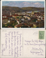 Ansichtskarte Linz Panorama-Ansicht, Künstlerkarte Kunstverlag Hausner 1925 - Autres & Non Classés