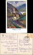 Spitz (Niederösterreich) Künstlerkarte  Blick Auf Dorf Mit Kirche 1927 - Autres & Non Classés