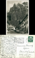 Mittenwald Strassen Partie Mit Personen An Der "Bücherstube" (Geschäft) 1934 - Mittenwald