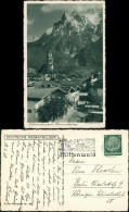 Mittenwald Blick In Dorfstrasse, Häuser, Berg-Panorama Karwendelgebirge 1938 - Mittenwald