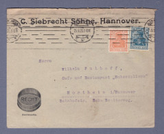 DR Firma Brief - Siebrecht Söhne, Hannover - Hannover 25.9.20 --> Northeim I/Hannover  (CG13110-277) - Lettres & Documents