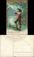 Künstlerkarte Trompeter Gedenken An Die "schlanke Maid" 1910 Prägekarte - Music And Musicians