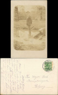 Fotokunst Mann Mit Hut Frühes Photo (aus Aalborg) 1917 Privatfoto - Personaggi