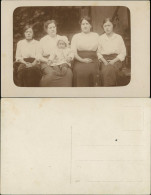 Fotokunst Frauen Mit Kleinkind Baby, Familienfoto Echtfoto 1910 Privatfoto - Gruppen Von Kindern Und Familien