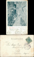 Ansichtskarte  Bergsteiger Alpen Am Wasserfallweg Wasserfall Weg 1904 - Alpinismus, Bergsteigen