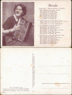 Liedkarte "URSULA" Frau Mit Schifferklavier, Marschlied Harry Blum 1940 - Music