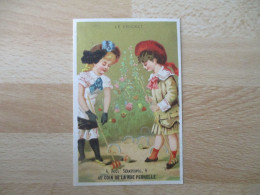 FILLETTE JEUX CROQUET CHROMO AU COIN RUE PERNELLE - Sonstige & Ohne Zuordnung