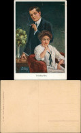 Ansichtskarte  Trotzköpfchen Mann Frau Künstlerkarte 1917 - Malerei & Gemälde