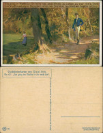 Ansichtskarte  Volksliedkarte Ich Ging Im Walde So Vor Mich Hin 1915 - Música