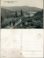 Schöneck (Vogtland) Panorama-Ansicht 2 Männer Auf Wald- / Wirtschaftsweg  1910 - Autres & Non Classés